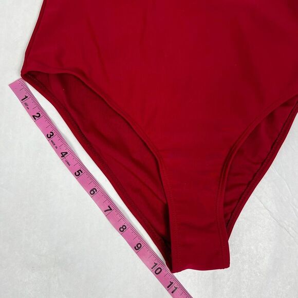 Cupshe Red Lattice Racerback Padded One Piece Swimsuit Women’s Small - Picture 7 of 11
